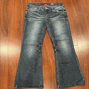 BONGO Women's Flare Jeans in Dark Gray